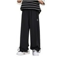 thumbnail image 3 of Bxsruta Pants for Kids, Breathable Wide Leg Pants for Boys, Loose Fit Casual Trousers, 3 of 4