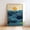 Rolled Canvas, variant on Sun Ocean Waves Wall Art, Japanese Sun Horizon Print, Minimalist Ukiyo E Sea Artwork, Zen Coastal Poster, Blue Wave Landscape Decor