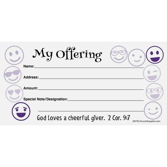 Cheerful Giver Offering Envelopes Pkg of 200