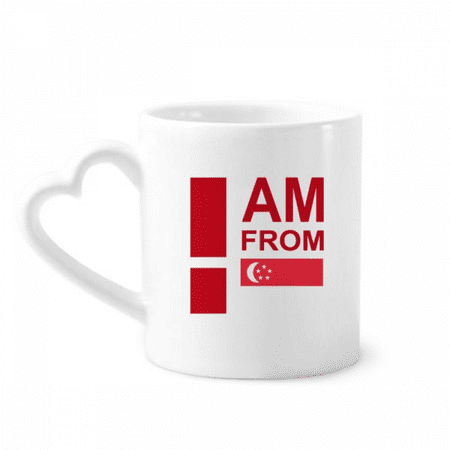 

I Am From Singapore Art Deco Fashion Mug Coffee Cerac Drinkware Glass Heart Cup