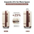 thumbnail image 4 of Lulusail Luggage Sets 6 Piece with two Cosmetic Case, Expandable(Only 28 & 24") Hardside Luggage with 360° Spinner Wheels, Durable Luggage Set Clearance For Women Men, Cream, 4 of 8