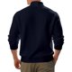 thumbnail image 5 of Ceisia Men Slim Fit Fashion Solid Color Long Sleeve Stand Collar Gift Zipper Casual Daily Party Wear Shirt Top, 5 of 9