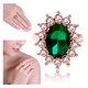 thumbnail image 2 of Anillos para mujer, regalos para mujer, lujoso y elegante anillo perforado con diamante verde, flor de sol y circón, joyería para mujer., 2 of 2