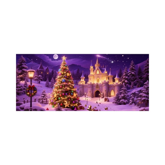 Christmas Garage Banner Garage Door Hanging Fabric Banner for Holiday Outdoor Indoor Festive Party and Home Entryway Seasonal Embellishment