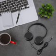 thumbnail image 4 of Auriculares con cable Juego estéreo Música Aislamiento de sonido Auriculares con cable para computadora portátil Teléfono móvil Escuela Negro, 4 of 8