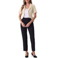 thumbnail image 2 of INSPIRE CHIC Women's Business Casual Lapel Short Sleeve Open Front Cropped Work Office Blazer L Beige, 2 of 6