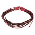 thumbnail image 2 of West Coast Paracord Natural Dyed Braided Leather Bracelets - Adjustable, Layered, Stacking, Fashion Bracelets - Multiple Styles and Colors Available, 2 of 3