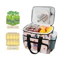 thumbnail image 2 of FORMRS Insulated Cooler Bag 24 Cans Capacity Soft Leakproof Lunch Box with Side Pockets, Blue Christmas Santa, 2 of 7