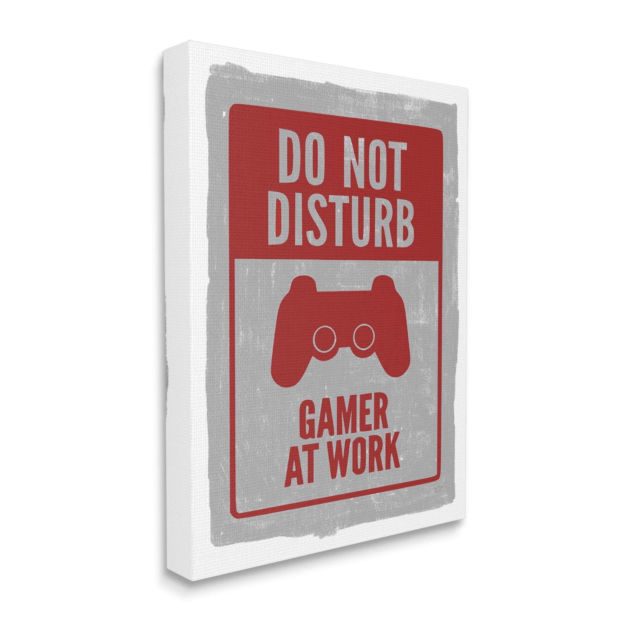 Stupell Industries Do Not Disturb Gamer Red Vintage Style Sign , 24 x 30, Design by Lux + Me Designs