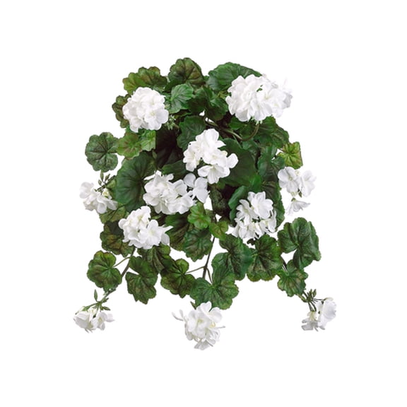 Allstate Geranium Artificial Floral Hanging Bush Spray - 32" - White