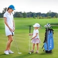 thumbnail image 4 of XDriveMax 6 Pieces Golf Club Set, Junior Complete Set for Ages 6-10 with Stand Bag, Right Handed, 2 Head Covers, Blue, 4 of 5