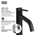 thumbnail image 6 of VIGO Madison Single Handle Single-Hole Bathroom Faucet in Matte Black and Carbon Fiber, 6 of 7