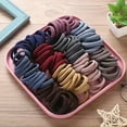 thumbnail image 2 of 50PCS/Set New Women Girls Candy Colors Nylon Basic Scrunchie Hair Tie Ponytail Hold Hair Rubber Bands Fashion Hair Accessories, 2 of 8