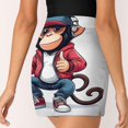 thumbnail image 5 of Cool Monkey Streetwear Design Women's Shorts Non-Slip Single Pocket A-line Trouser Skirt Summer Shorts Casual Shorts for Women, 5 of 7