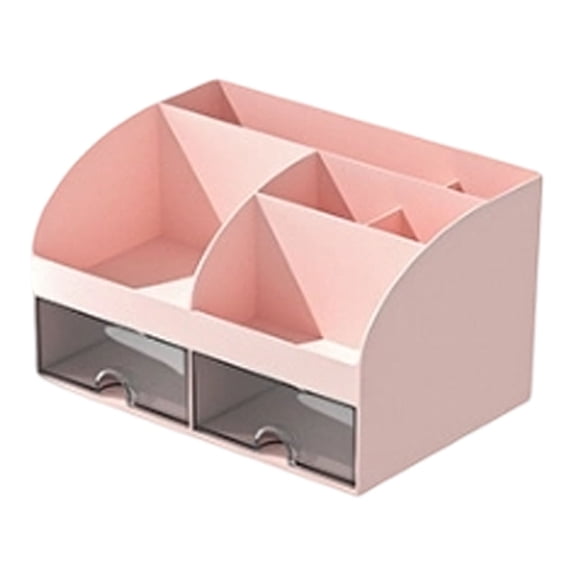 Solivara Multi Compartment Desk Organizer With Drawers For Home Office Stationery And Makeup(Pink,8.31*5.59 in)