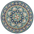 thumbnail image 1 of LR Resources DAZZL54099TBU60RD Dazzle Aztec Round Indoor Area Rug - Teal & Blue, 1 of 1