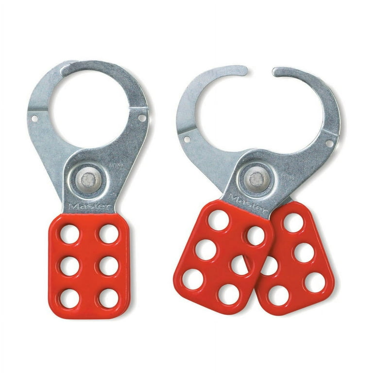 Steel Lockout Hasp, Steel/Vinyl, 2 3/8 Steel Lockout Hasp, Steel/Vinyl, 2 3/8