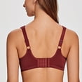 thumbnail image 2 of MELENECA Underwire Minimizer Bra for Women Cabernet Red 48F, 2 of 5