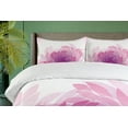 thumbnail image 4 of Ambesonne Floral Duvet Cover Sets, Fantasy World Feminine Style, 2-King, Fuchsia White, 4 of 7