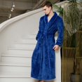 thumbnail image 1 of Bata de baño de otoño e invierno, camisón alargado y grueso para mujer, pijama de franela para hombre, bata de baño de terciopelo cálida para el hogar, 1 of 6