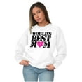 thumbnail image 3 of Worlds Best Mom Cool Mother's Day Women Plus Size Crewneck Sweatshirt Brisco Brands 4X, 3 of 5