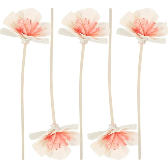 TEHAUX 5pcs Rattan Flower Diffuser Sticks, 8.66 Inch Aroma Bottle Wood Reed Diffuser Rods Long-Lasting Scent for Home Decor, Bathroom Office, Wedding