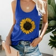 thumbnail image 2 of Betiyuaoe Débardeurs pour Femme Plus Size Summer Sunflower Print Col Rond Sans Manches Débardeur Camis Top, 2 of 6