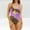 Purple, variant on Bikinis for Women One Piece Leopard Print Strappy Back Swimsuits Plus Size Bathing Suits Tankinis Swimwear