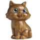 thumbnail image 3 of Estatua de escultura de gato de madera, estatua de madera de gatito, adorno de escritorio, 3 of 3
