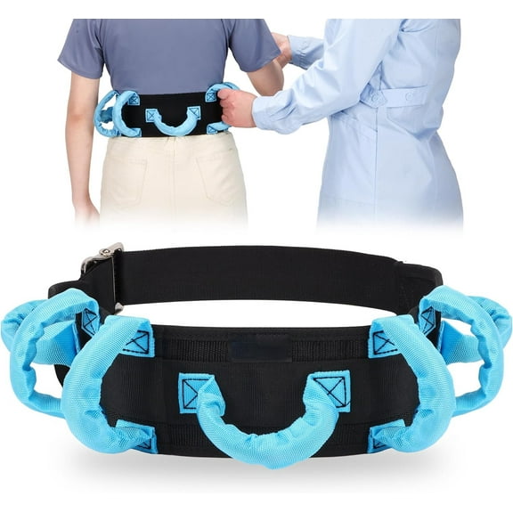 Gait Belt Transfer Belts for Lifting Seniors Walking and Standing Assist Aid for Bariatric, Elderly, Handicap, Occupational & Physical TherapyCaregiver Nurse Therapist