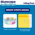 thumbnail image 2 of Bluescape Colorful 3-Ring Inflatable Swimming Pool for Kids, Round, Age 2 & up, Unisex, 2 of 6