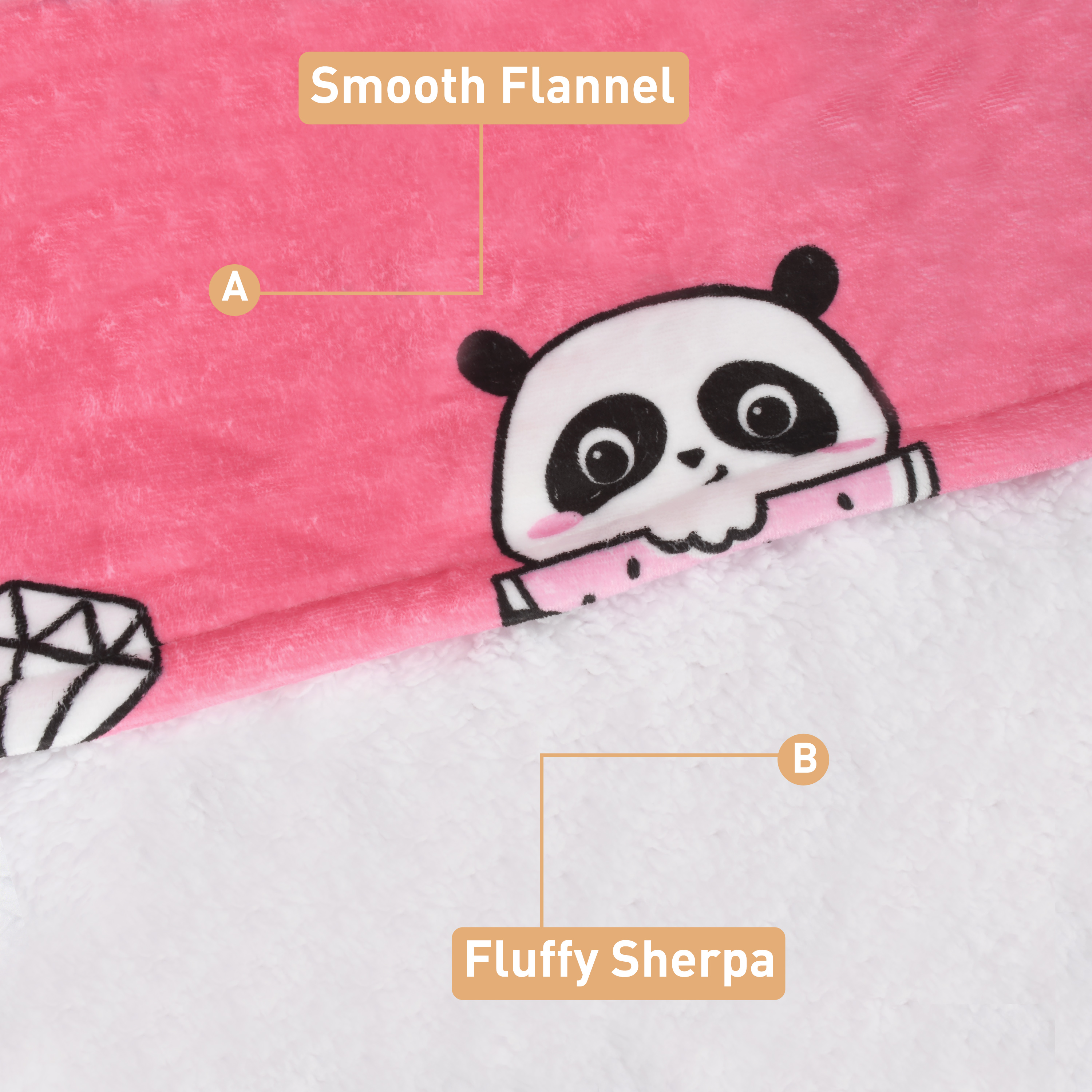 Catalonia Panda Print Oversized Hoodie Blanket Sweatshirt, Wearable Sherpa Giant Pullover for Adults Men Women Teenagers Wife Girlfriend Gift