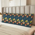 thumbnail image 2 of Cauagu Blue Floral for Long Body Pillowcase 1 PCS,Soft Long Pillow Cover Decorative Pillow Case Hidden Zipper Closure Pillowcase,NOT Included Pillow (20'' x54''), 2 of 7