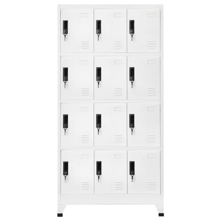 UPC: 8720286701188 | vidaXL Locker Cabinet White 35.4 x17.7 x70.9  Steel