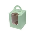thumbnail image 1 of Baking Packaging MaFen Box 1 Single CUPCAKE Handheld Window Cup Cake Box Pudding Box, 1 of 9
