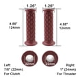thumbnail image 2 of Empuñaduras de manillar de moto StarknightMT Vintage Rubber Brown, 2 of 6