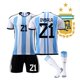 thumbnail image 5 of Samsung Campeón Argentina Local No. 10 Messi No. 11 Di María Jersey 2223 Copa Mundial Fútbol Entrenamiento, 5 of 5