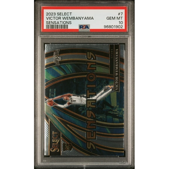 Graded 2023 Panini Select Victor Wembanyama #7 Sensations Rookie RC Basketball Card PSA 10 Gem Mint