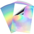 SHISUYAN 20 Sheets A4 Holographic SelfAdhesive Vinyl Printer Paper