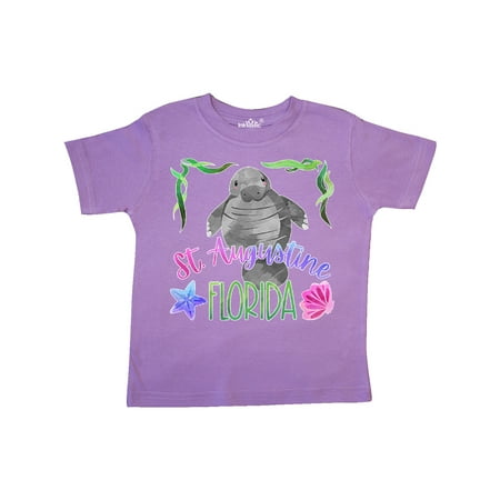 

Inktastic St. Augustine Florida Cute Swimming Manatee Gift Toddler Boy or Toddler Girl T-Shirt