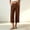 #Brown, variant on Women's Cotton Blend High Waisted Wide Leg Capri Pants,Casual Cropped Trousers with Pockets for Summer Wear,Beige,Women's Capri L