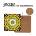 thumbnail image 4 of Xecao Yellow Mandala for MDF Cork Coaster 4 Pcs,Drink Coasters,Suit for House Warming Gifts New Home ,Coffee Table Decor-Square, 4 of 7
