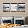 thumbnail image 3 of PixonSign Framed Canvas Print Wall Art Set - Vintage Style Mountain Lake Landscape Posters - Set of 3 Pastel Colorful Country/Farmhouse Wall Décor for Bedroom, Office - 8"x10" Black, 3 of 5