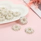 thumbnail image 5 of ULTNICE 10 botones de flores de perlas sintéticas para manualidades (plateados), 5 of 7