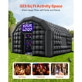 thumbnail image 2 of VEVOR Inflatable Nightclub, 19.7 x 16.4 x 12 ft Inflatable Party Tent with 680W Blower & Sandbag, Ventilated Blow up Night Club with 2 Windows, Air Cube House for Event Birthday Wedding Party, 2 of 9