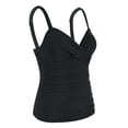 thumbnail image 4 of Firpearl Women Swimsuits with Underwire Bra Support Black Slimming Bathing Suit Top Flowy Tummy Control Swim Tops US12, 4 of 6