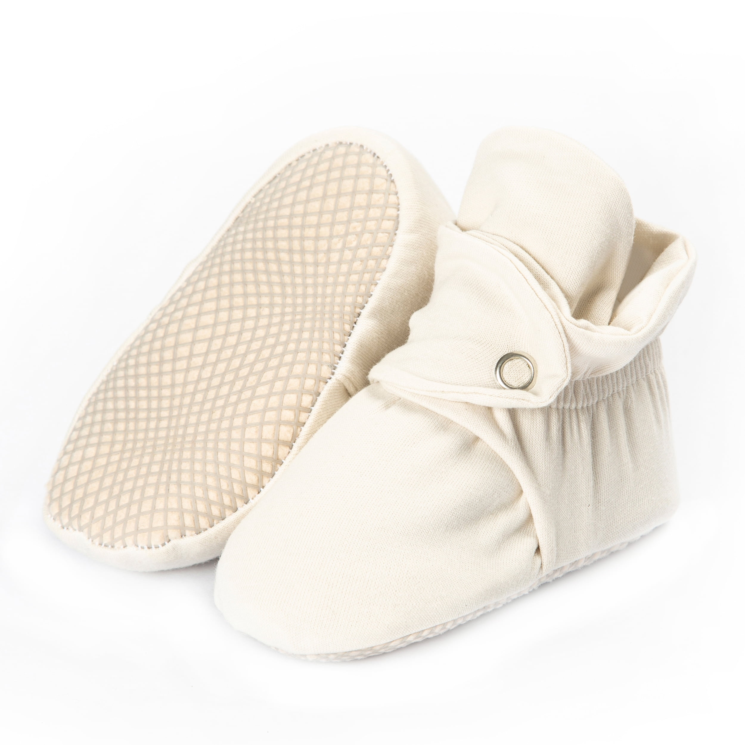 Cozy Fleece Baby Booties with Organic Cotton Lined Anti-Slip & Soft Sole Newborn Cute Pram Crib Prewalker Sock Shoes Unisex Baby Infant Toddler Slipper Booties Winter Warm Shoes