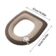 thumbnail image 3 of Funda de inodoro suave bicolor | Anillo de punto con asa para el invierno | Lavable y de alta elasticidad para inodoros redondos y alargados, 3 of 6