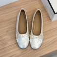 thumbnail image 6 of Women Tassel Bow Ballet Flats, Round Toe Slip‑On Soft Ballerina Shoes, Lightweight Flat Dress Shoes for Party Wedding Office, 6 of 9