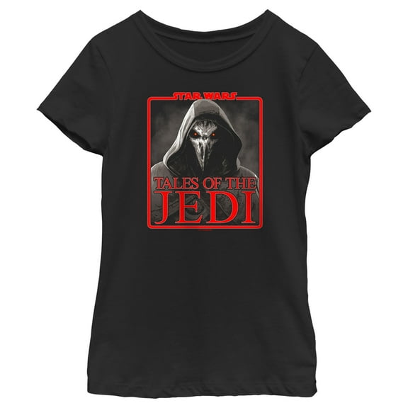 Girl's Star Wars: Tales of the Jedi The Inquisitor Logo Graphic Tee Black X Small